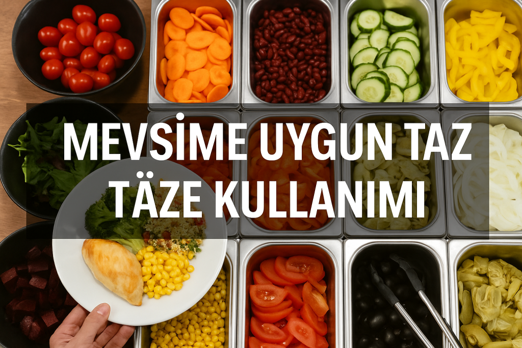 cateringte taze ürün
